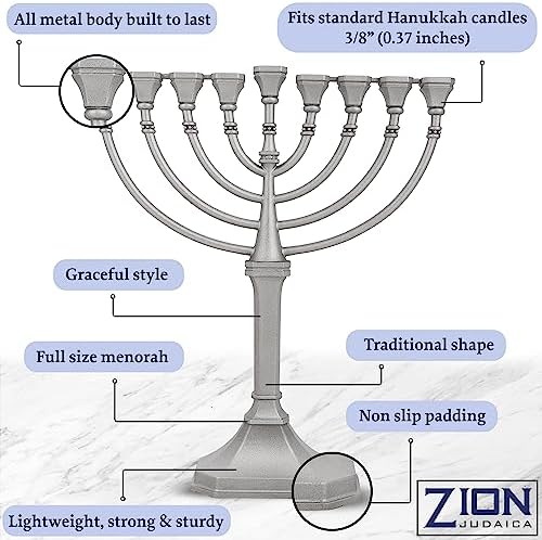 Traditional Classic Hanukkah Menorah 95 Inches Tall