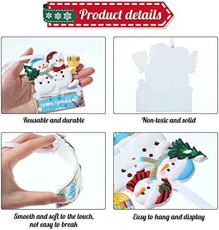 Jetec Hanukkah Snowman Christmas Tree Ornament