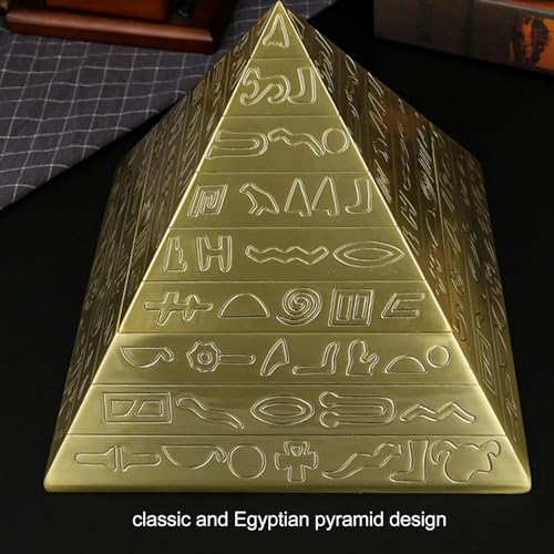 Zerodis Metal Pyramid Ashtray with Cover Windproof Small