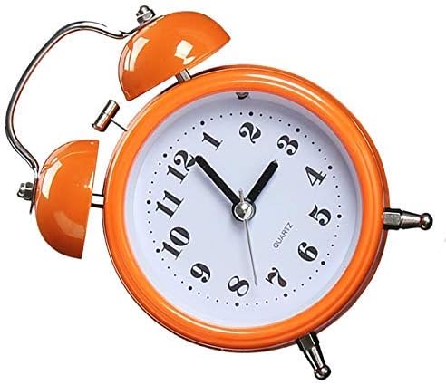 Portable Fashion Silent Double Bell Alarm Clock with Night Light