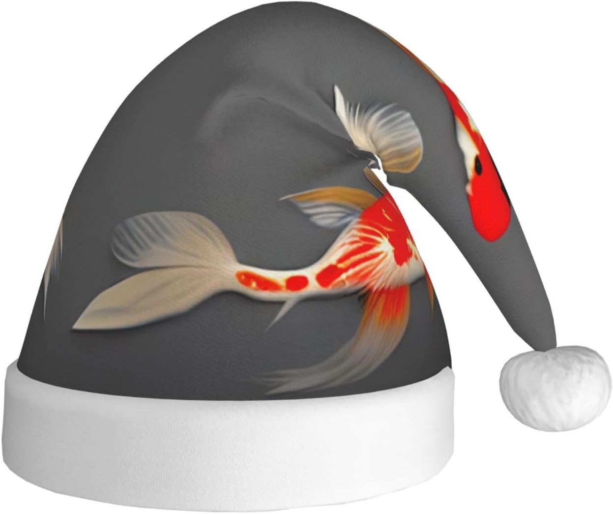 Traditional Koi Carp Spots Santa Hat for Christmas Party Favors