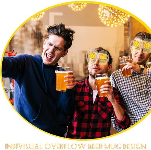 STOBOK 2pcs Beer Mug Eyeglasses Photo Booth Props