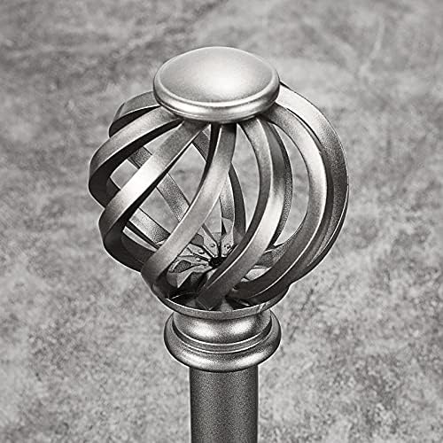 Sumnacon 2Pcs Metal Nest Curtain Holdbacks - Grey