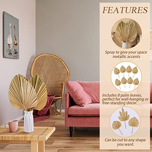 Fabbay 8 Piece 20x9 Inch Dried Palm Leaves Decor