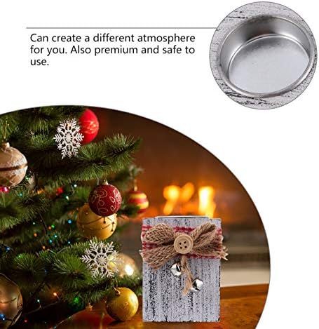 Vintage Wooden Christmas Candle Holder