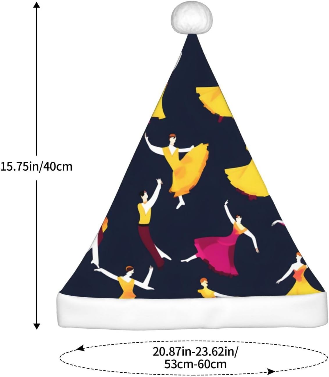 QINZHENG Ballroom Dance Santa Hat Christmas Decoration for Women