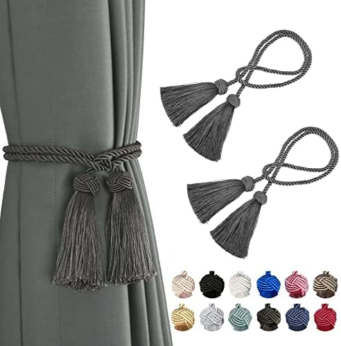 BEL AVENIR 2 Pack Curtain Tiebacks with Tassels