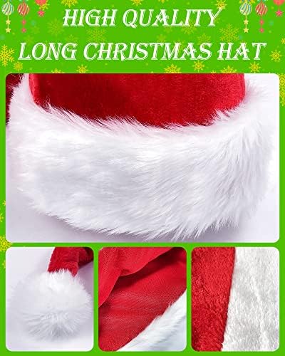 Santa Hat for Adults Christmas Party Plush Headwear