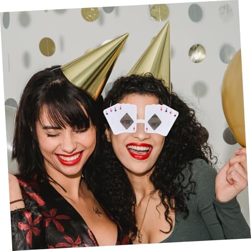 2pcs Poker Themed Sunglasses for Party Fun