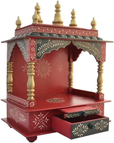 Homecrafts Medium Wooden Temple with 1 Drawer and 1 Tray