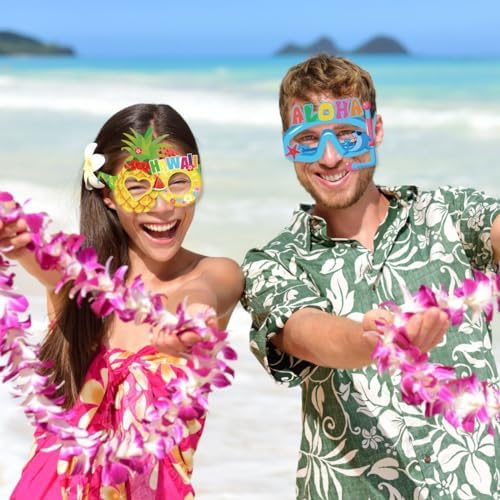 16 Pack Tropical Beach Party Sunglasses Frame