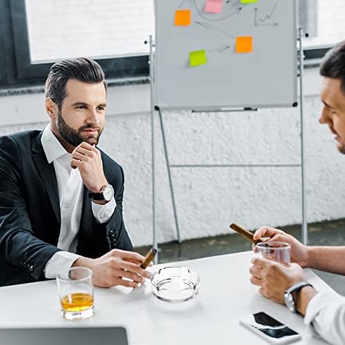 Fabbay Clear Glass Ashtrays Set of 12 for Cigarettes