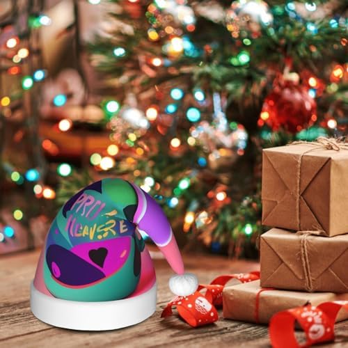 QINZHENG 90s Cup Design Santa Hat for Women