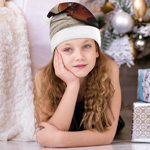 Santa Hat Violin Sheet Music Christmas Party Headwear