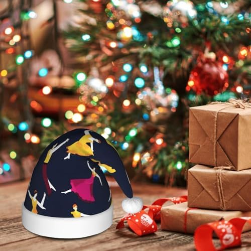 QINZHENG Ballroom Dance Santa Hat Christmas Decoration for Women