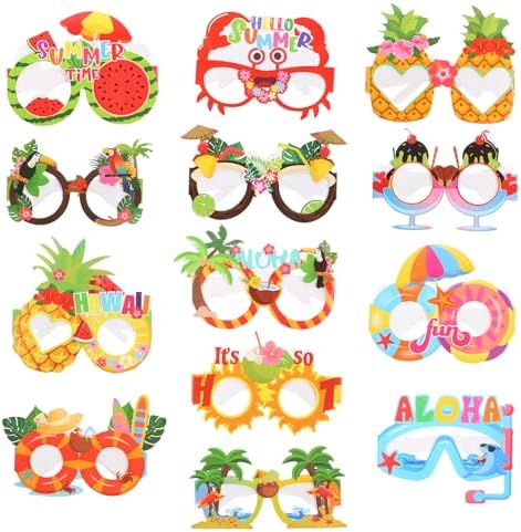 13 Pcs Beach Pool Party Eyeglasses Decorations
