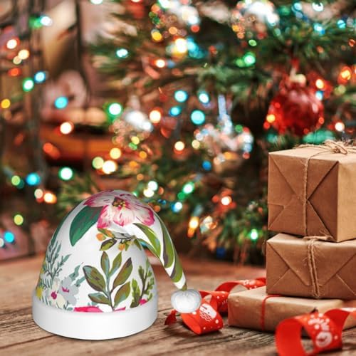 Hibiscus Flowers Christmas Santa Hat Small Size