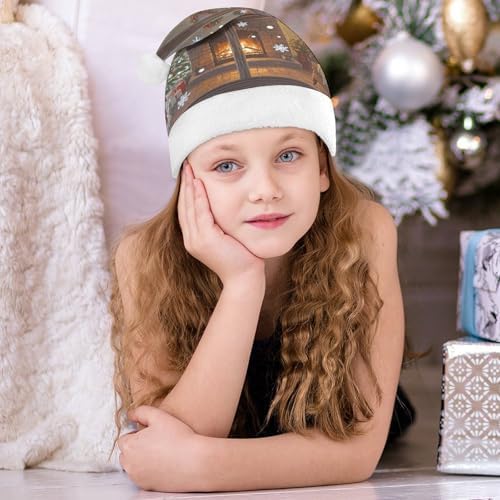 Santa Hat Warm Fireplace Christmas Headwear
