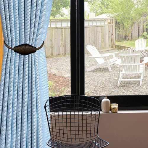 JoySusie Magnetic Curtain Tiebacks Black Cone Shape