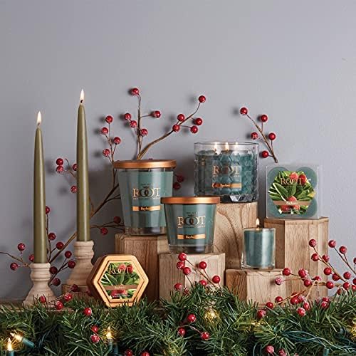 Root Candles Honeycomb Traveler Scented Beeswax Candle Bayberry 4 Ounce