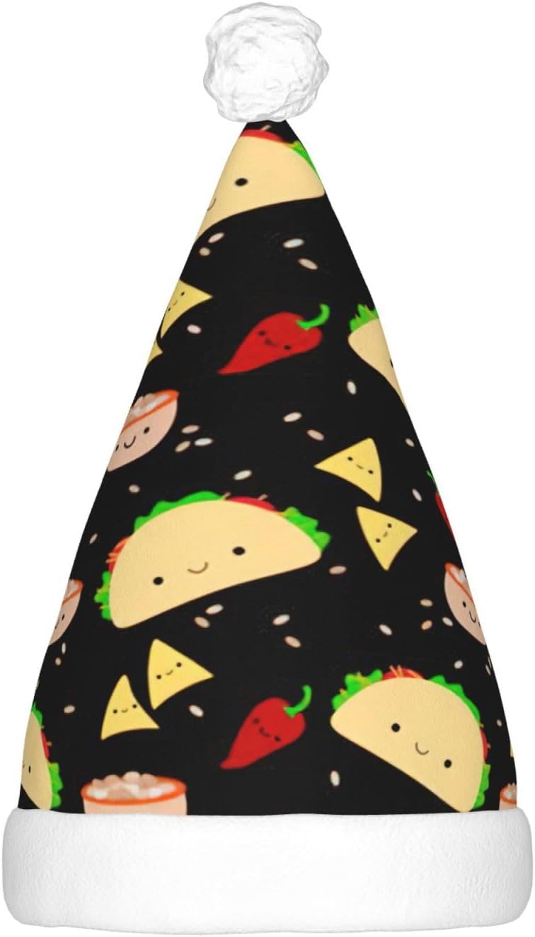 QinZheng LED Christmas Santa Hat for Adults