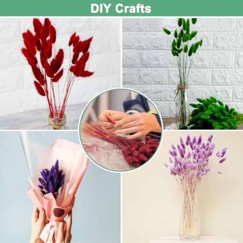 120-Pack Bright Blue Bunny Tail Grass Decor