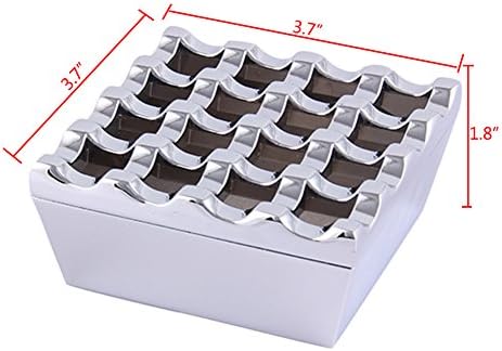 Vintage Metal Cigar Ashtray with 16 Grids