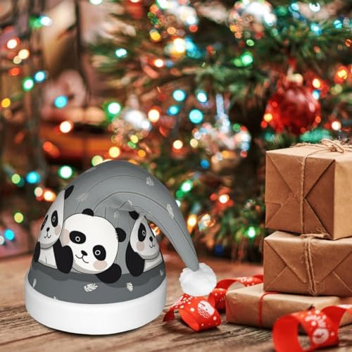 Kururi Light Up Plaid Santa Hat for Adults