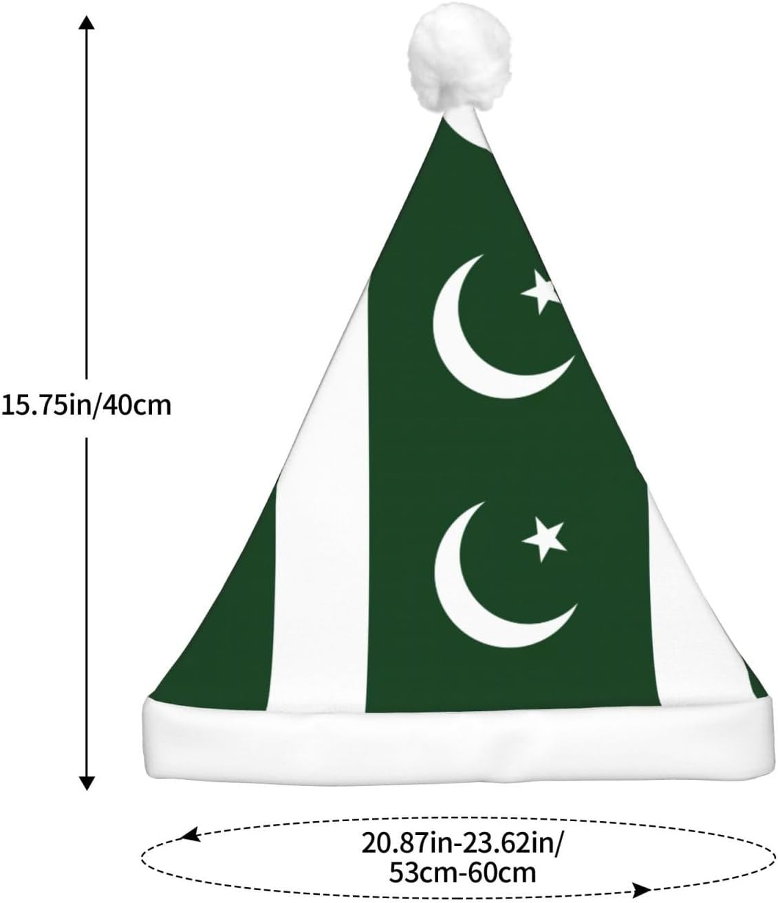 Flag Of Pakistan Christmas Hat With LED Lights