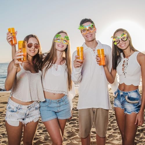 16 Pcs Tropical Beach Party Sunglasses Decor