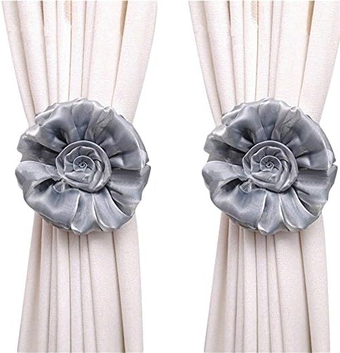 Turbokey Gray Curtain Tiebacks 1 Pair Holdbacks