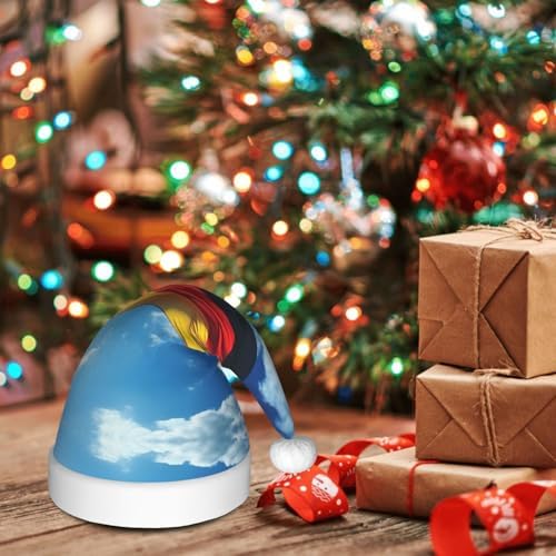 Germany Flag Print Christmas Santa Hat Plush for Adults