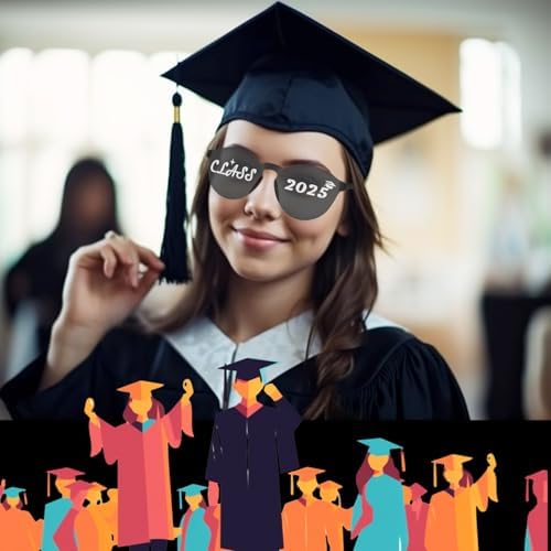 Vegove 12 Pc Class Of 2025 Graduation Sunglasses