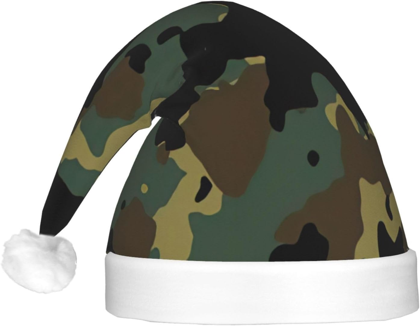 Camouflage Christmas Santa Hat with Light Up LED