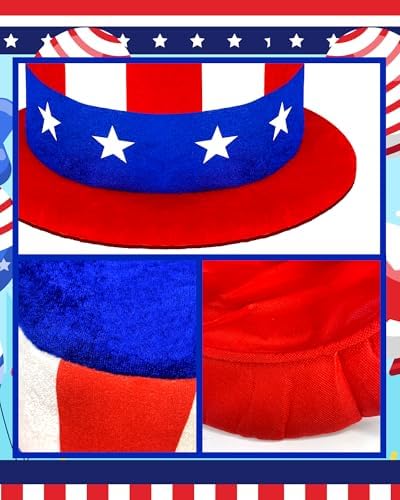 Patriotic Uncle Sam Top Hat 4th of July Decor