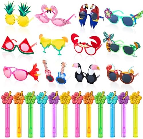 Soulchen 24 Pcs Tropical Luau Party Favors
