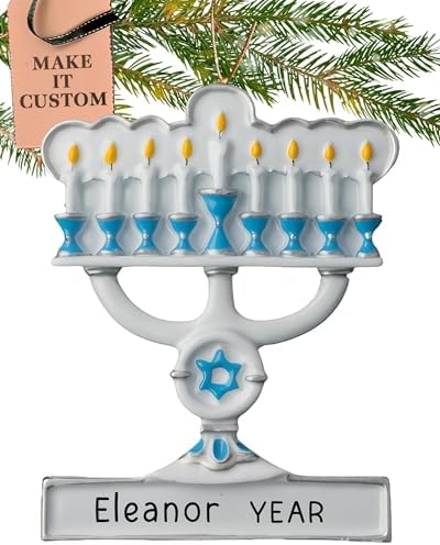Personalized Menorah Ornament 2025 Custom Gift for Hanukkah