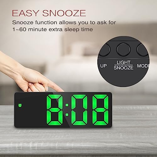 LOFICOPER 65 Inch LED Alarm Clock with Snooze and Brightness Control