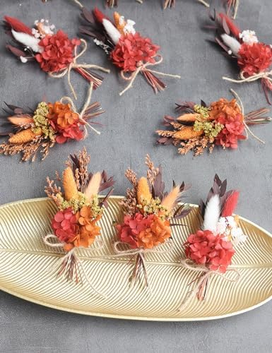 Xins Convey Mini Dried Flower Bouquet Set 12pcs Birthday Decorations