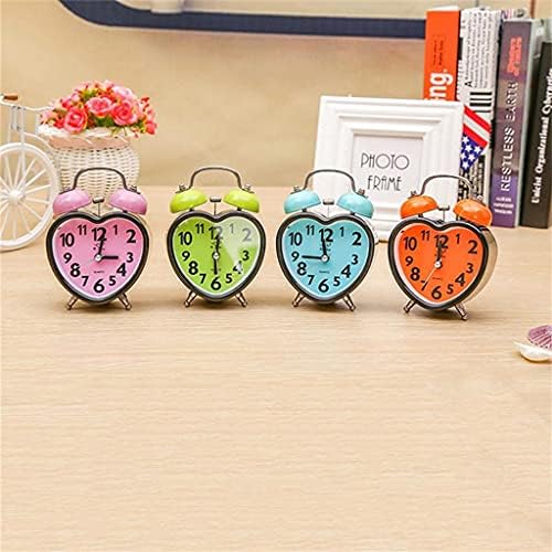 Heart Shape Double Bell Alarm Clock with Nightlight