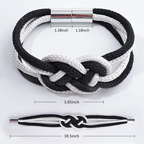 NICEEC Magnetic Curtain Tiebacks 2 Pack Black White