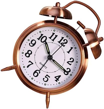 Ciieeo Metallic Silent Luminous Double Bells Alarm Clock Classic Desktop Clock