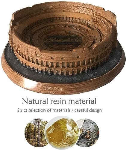 Rome Colosseum Resin Statue Decor Sculpture Brown