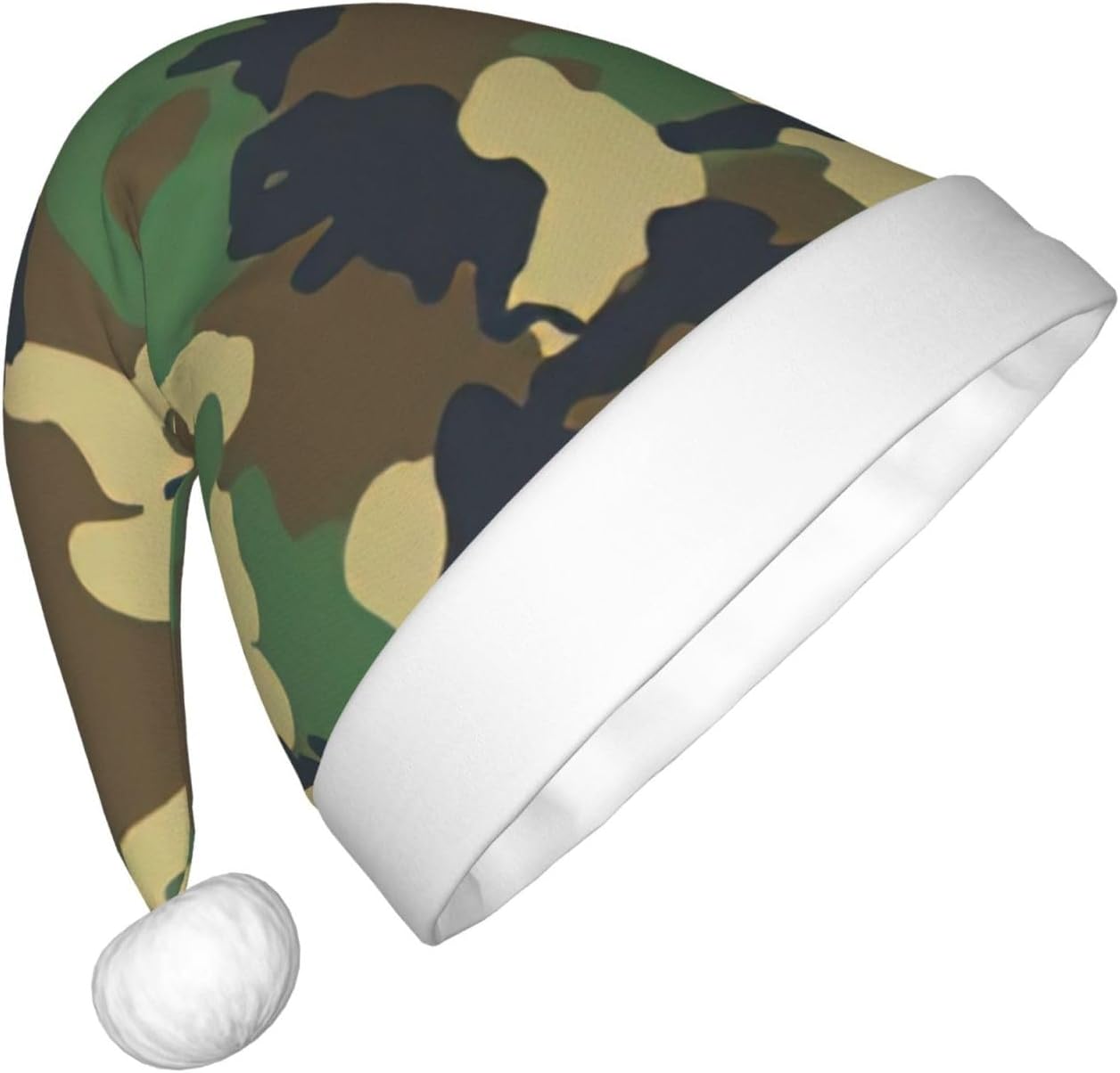 Green Military Camo Christmas Santa Hat Small Size