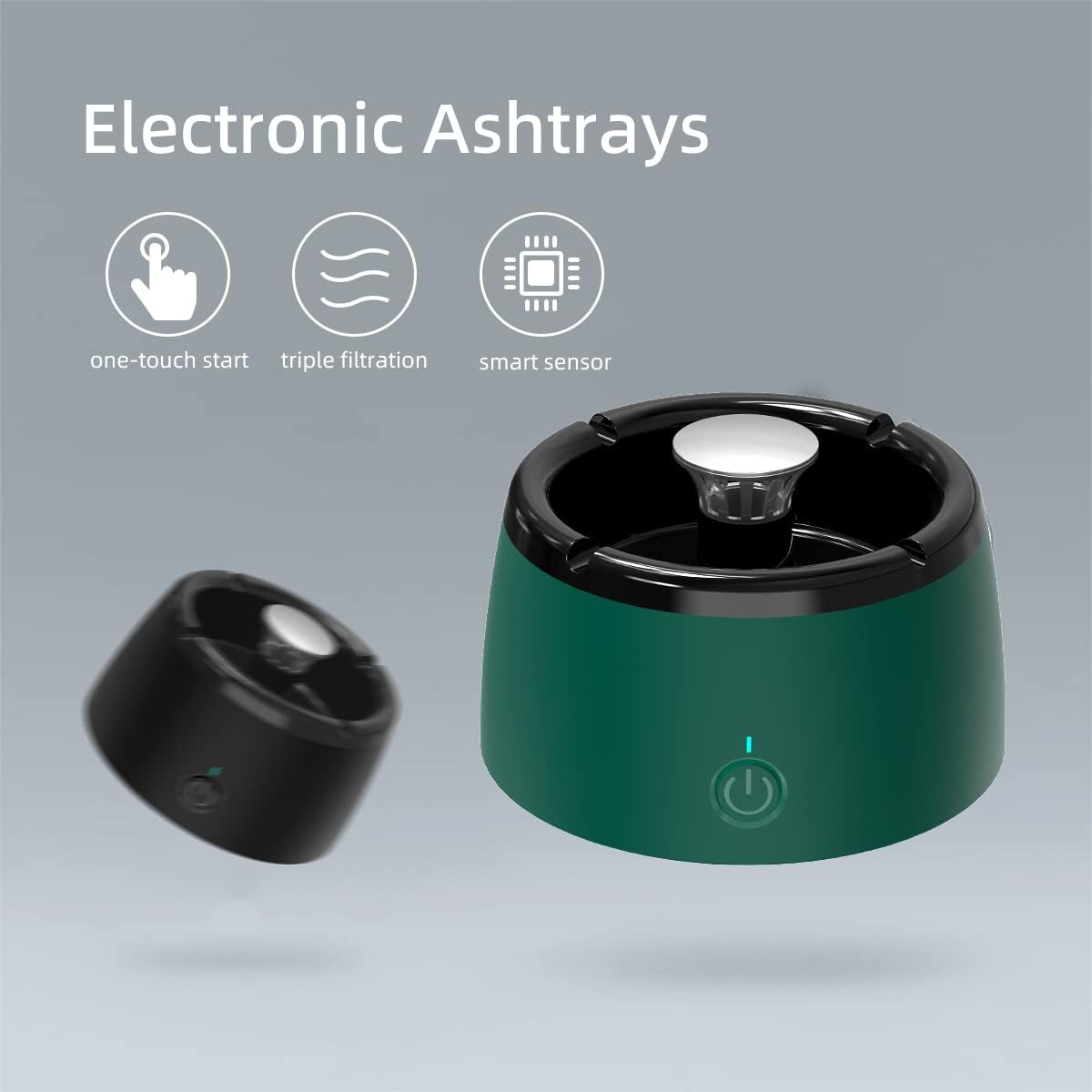 Smokeless Ashtray for Home and Office with Air Purification