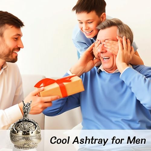 Stylitzy 2025 Dragon Ashtray with Lid for Cigarettes