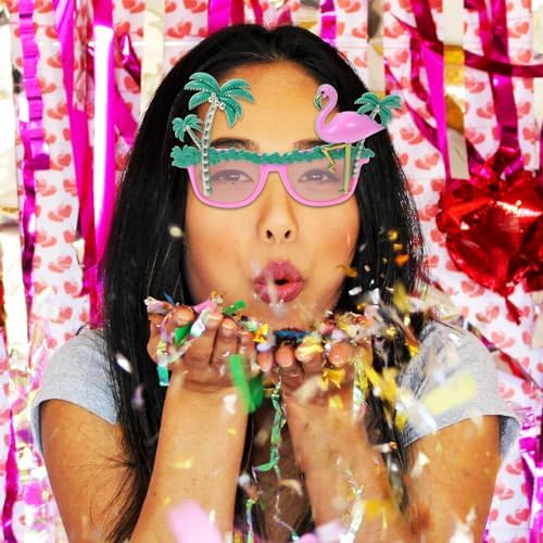 Flamingo Themed Party Sunglasses with Novelty Design
