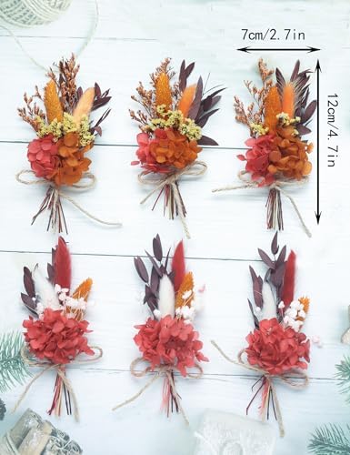 Xins Convey Mini Dried Flower Bouquet Set 12pcs Birthday Decorations
