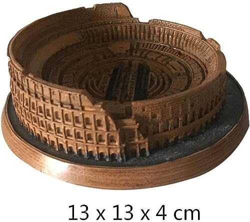 Rome Colosseum Resin Statue Decor Sculpture Brown