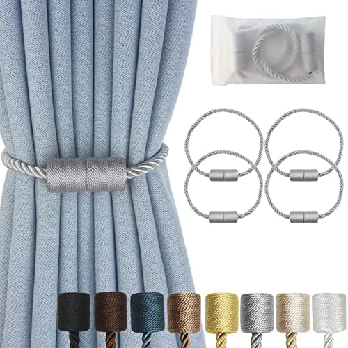 Magnetic Curtain Tiebacks 4 Pack Modern Decorative Holders